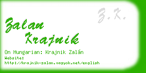 zalan krajnik business card